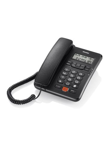 BRONDI OFFICE DESK (NERO) - TELEFONO CORDED - TASTI GRANDI - VIVAVOCE - DISPLAY
