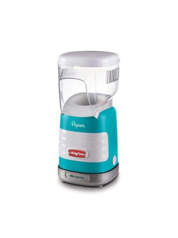ARIETE POP CORN CELESTE (PARTY TIME) (2956/01) - MACCHINA PER POP CORN - DESIGN VINTAGE - 1100W