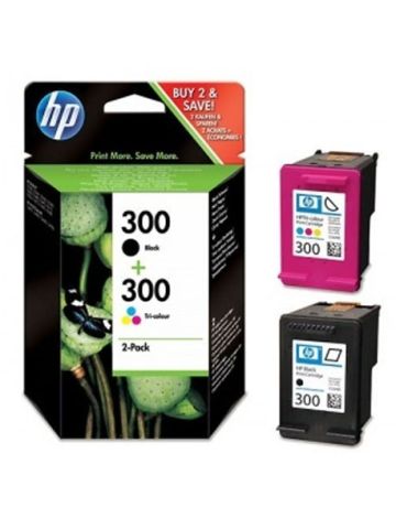 HP 300 2-PACK (CN637EE) - BLACK + TRI-COLOR - CARTUCCIA ORIGINALE