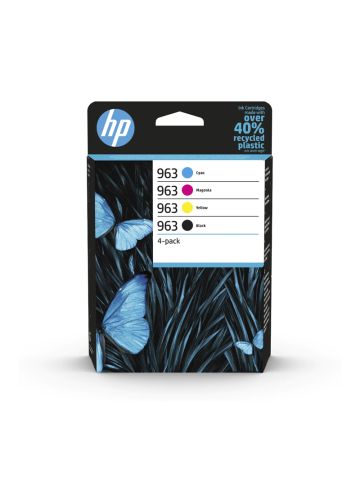 HP 963 4-PACK (6ZC70AE) - BLACK + CIANO + MAGENTA + YELLOW - CARTUCCIA ORIGINALE