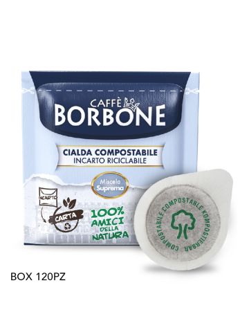 CIALDE ESE 44MM CAFFE'' BORBONE MISCELA SUPREMA (ORO) - BOX 120PZ