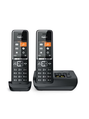GIGASET COMFORT 550A DUO (NERO) - TELEFONO CORDLESS DOPPIO - SEGRETERIA - VIVAVOCE - PRESA CUFFIE