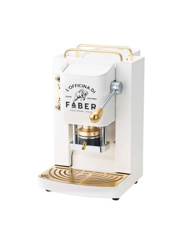 FABER MINI PRO DELUXE BIANCO - MACCHINA PER CAFFE'' - PRESSACIALDA IN OTTONE - ELETTROVALVOLA E TERMOSTATO 95 - TELAIO IN ACCIAIO