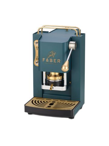 FABER MINI PRO DELUXE VERDE INGLESE - MACCHINA PER CAFFE'' - PRESSACIALDA IN OTTONE - ELETTROVALVOLA E TERMOSTATO 95 - TELAIO IN ACCIAIO
