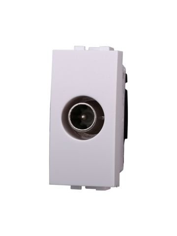 ETTROIT CONNETTORE TV MASCHIO PASSANTE - SERIE SPACE - BIANCO (LB2253) Compatibile BTicino Living