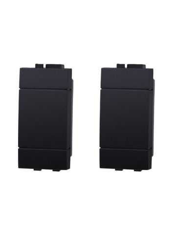 ETTROIT FALSO POLO 1 MODULO (2PZ) - SERIE SPACE - NERO (LN0100) Compatibile BTicino Living