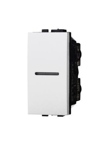 ETTROIT DEVIATORE UNIPOLARE ASSIALE 16A - SERIE SPACE - BIANCO (LB0701) Compatibile BTicino Living