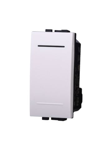 ETTROIT INVERTITORE UNIPOLARE BASCULANTE 16A - SERIE SPACE - BIANCO (LB0901) Compatibile BTicino Living