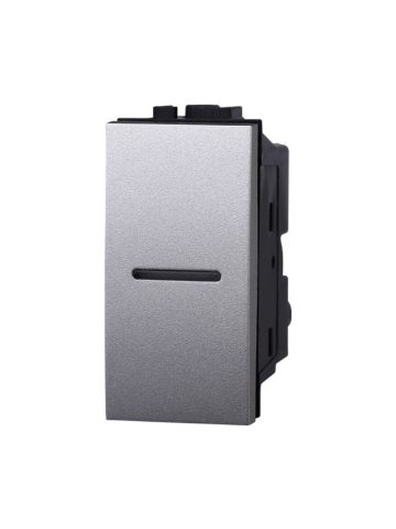 ETTROIT INTERRUTTORE ASSIALE UNIPOLARE - SERIE SPACE - GRIGIO (LG0501) Compatibile BTicino Living
