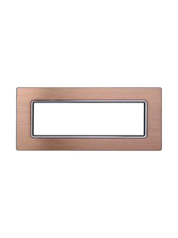 ETTROIT PLACCA IN VETRO 7 MODULI - SERIE SPACE - ORO (LN84711) Compatibile BTicino Living