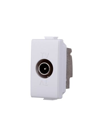 ETTROIT CONNETTORE TV MASCHIO PASSANTE - SERIE SOLAR - BIANCO (MT2253) Compatibile BTicino Matix