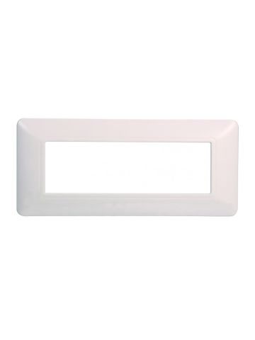 ETTROIT PLACCA IN PLASTICA 6 MODULI - SERIE SOLAR - BIANCO (MT83601) Compatibile BTicino Matix