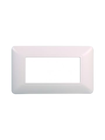 ETTROIT PLACCA IN PLASTICA 4 MODULI - SERIE SOLAR - BIANCO (MT83401) Compatibile BTicino Matix