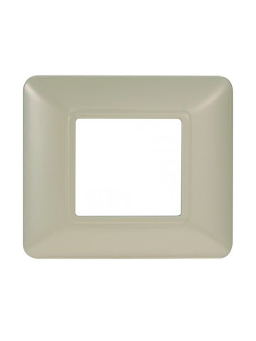 ETTROIT PLACCA IN PLASTICA 2 MODULI - SERIE SOLAR - SABBIA (MT83209) Compatibile BTicino Matix