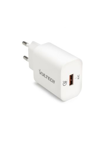VULTECH CC-118QCLWH - ALIMENTATORE USB 3.0 QUICKCHARGE 18W - BIANCO