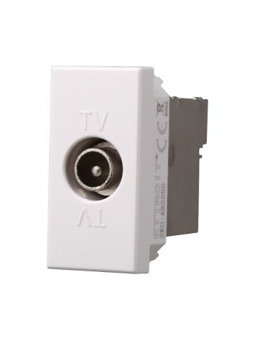 ETTROIT CONNETTORE TV MASCHIO - SERIE MOON - BIANCO (AB2250) Compatibile ABB Axolute