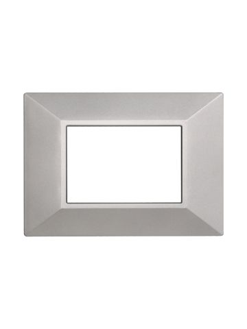 ETTROIT PLACCA PIRAMIDE 3 MODULI - SERIE MOON - SILVER (AN90306) Compatibile ABB Axolute