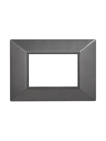 ETTROIT PLACCA PIRAMIDE 3 MODULI - SERIE MOON - ACCIAIO SCURO (AN90307) Compatibile ABB Axolute