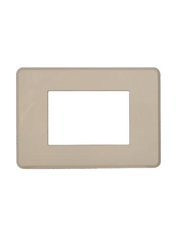 ETTROIT PLACCA SLIM 3 MODULI - SERIE MOON - SABBIA (AN87309) Compatibile ABB Axolute