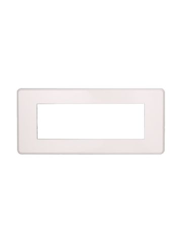 ETTROIT PLACCA SLIM 6 MODULI - SERIE MOON - BIANCO (AN87601) Compatibile ABB Axolute