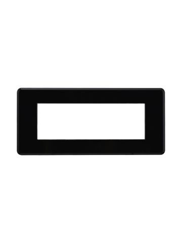 ETTROIT PLACCA SLIM 6 MODULI - SERIE MOON - NERO (AN87602) Compatibile ABB Axolute