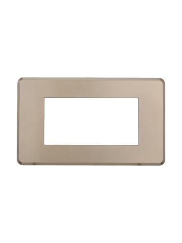 ETTROIT PLACCA SLIM 4 MODULI - SERIE MOON - TITANIO (AN87408) Compatibile ABB Axolute