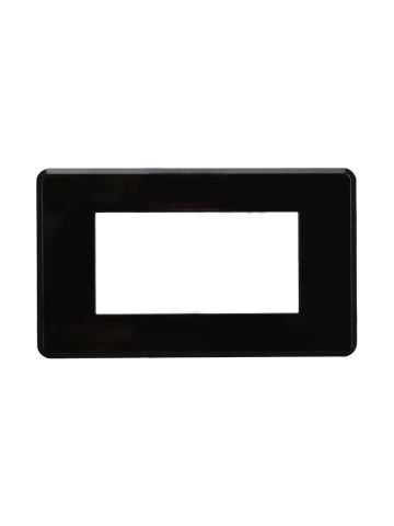 ETTROIT PLACCA SLIM 4 MODULI - SERIE MOON - NERO (AN87402) Compatibile ABB Axolute