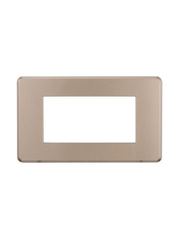 ETTROIT PLACCA SLIM 4 MODULI - SERIE MOON - ACCIAIO BRONZO (AN87410) Compatibile ABB Axolute