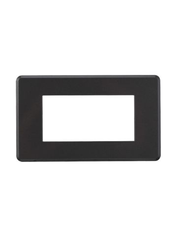 ETTROIT PLACCA SLIM 4 MODULI - SERIE MOON - ACCIAIO SCURO (AN87407) Compatibile ABB Axolute