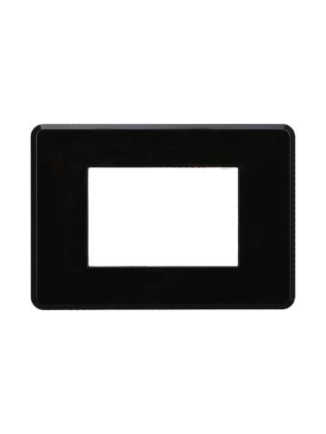 ETTROIT PLACCA SLIM 3 MODULI - SERIE MOON - NERO (AN87302) Compatibile ABB Axolute