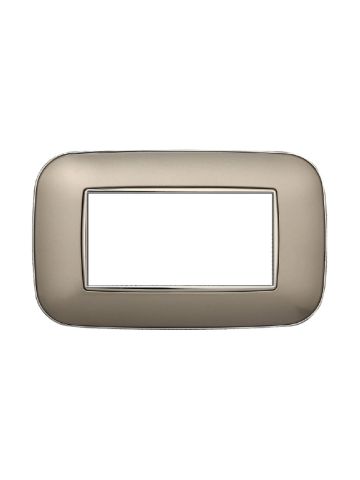 ETTROIT PLACCA ORBIS 4 MODULI - SERIE MOON - TITANIO (AN91408) Compatibile ABB Axolute