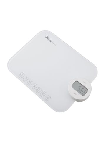 ARDES ENERGA (AR1PABFC) - BILANCIA DIGITALE SENZA BATTERIE - RICARICA MANUALE - VETRO TEMPERATO - CONTA CALORIE - TASTI TOUCH