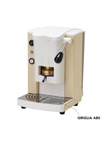 FABER PICCOLA SLOT BASIC (SABBIA E BIANCO) - MACCHINA PER CAFFE'' - PRESSACIALDA IN OTTONE - TELAIO METALLO E POLICARBONATO
