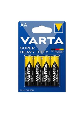 VARTA BLISTER 4 BATTERIE STILO AA - ZINCO CARBONE - MASTER CARTON DA 12 PZ