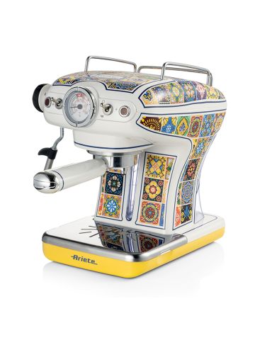 ARIETE CAFFÈ ESPRESSO POSITANO EDITION (1389) - MACCHINA PER CAFFE'' ESPRESSO - POLVERE E CIALDE - 1 O 2 TAZZE - CAPPUCCINATORE - PRESSIONE 15 BAR - 850W