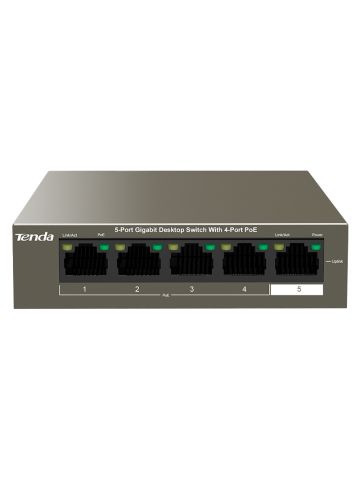 TENDA TEG1105P-4-63W - DESKTOP SWITCH 5 PORTE CON 4 POE - 10/100/1000 MBPS - CHASSIS METALLO
