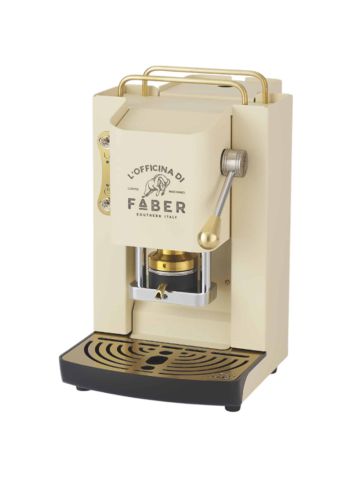 FABER PRO DELUXE SABBIA IVORY - MACCHINA PER CAFFE'' - PRESSACIALDA IN OTTONE - ELETTROVALVOLA E TERMOSTATO 95 - TELAIO IN ACCIAIO