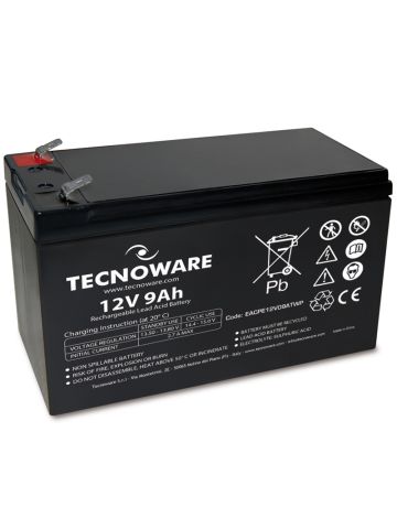 TECNOWARE POWER BATTERY 12V 9AH (EACPE12V09ATWP) - BATTERIA ERMETICA AL PIOMBO