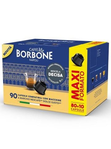 CAFFE'' BORBONE MISCELA DECISA (NERA) - BOX 90 CAPSULE COMPATIBILI NESCAFE'' DOLCE GUSTO