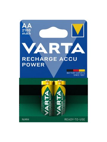 VARTA RECHARGE ACCU POWER - BLISTER 2 BATTERIE MINISTILO AA RICARICABILI 2100mAh - MASTER CARTON DA 10 PZ