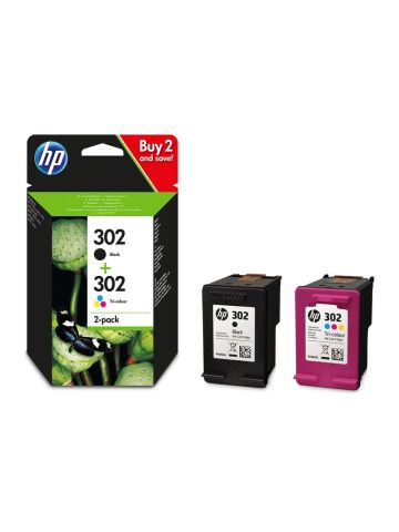 HP 302 2-PACK (X4D37AE) - BLACK + TRI-COLOR - CARTUCCIA ORIGINALE