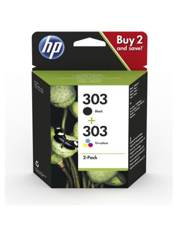 HP 303 2-PACK (3YM92AE) - BLACK + TRI-COLOR - CARTUCCIA ORIGINALE